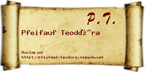 Pfeifauf Teodóra névjegykártya